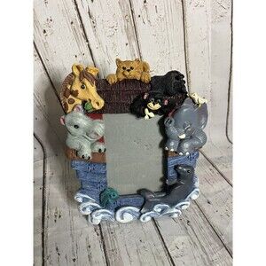 Noahs Ark Picture Frame 3-D Vintage Animals Nursery 1995